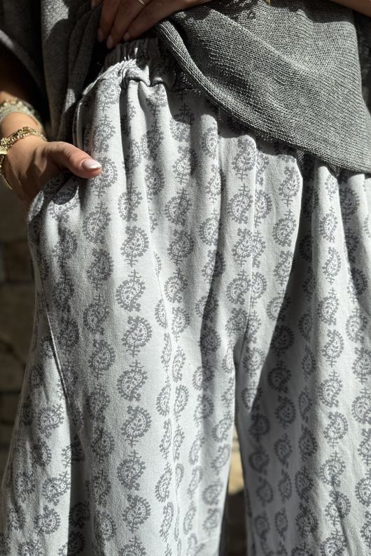 Indira Classic Barrel Pant Storm & Charcoal